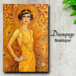 Golden Gatsby Art Deco Splendor Decoupage