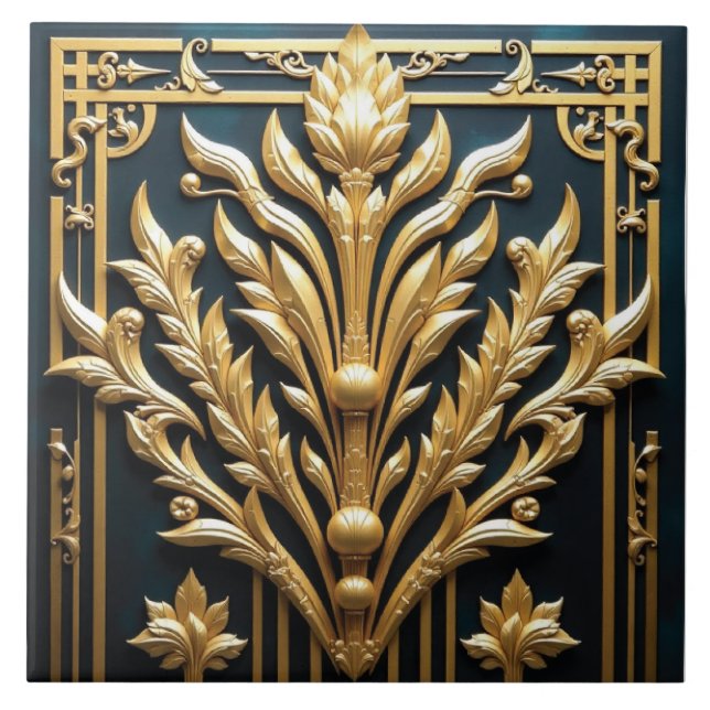 Golden Gatsby Garden Kakelplatta (Framsidan)