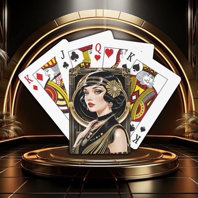 Golden Gatsby Glamour Classic Playing Cards Casinokort (Skapare uppladdad)