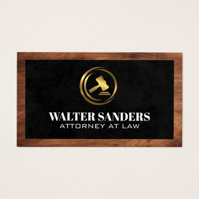 Golden Gavel Logotyp | Lag Visitkort (Framsidan)