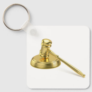 Golden gavel nyckelring