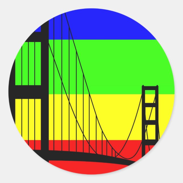 Golden Gay Runt Klistermärke (Framsida)