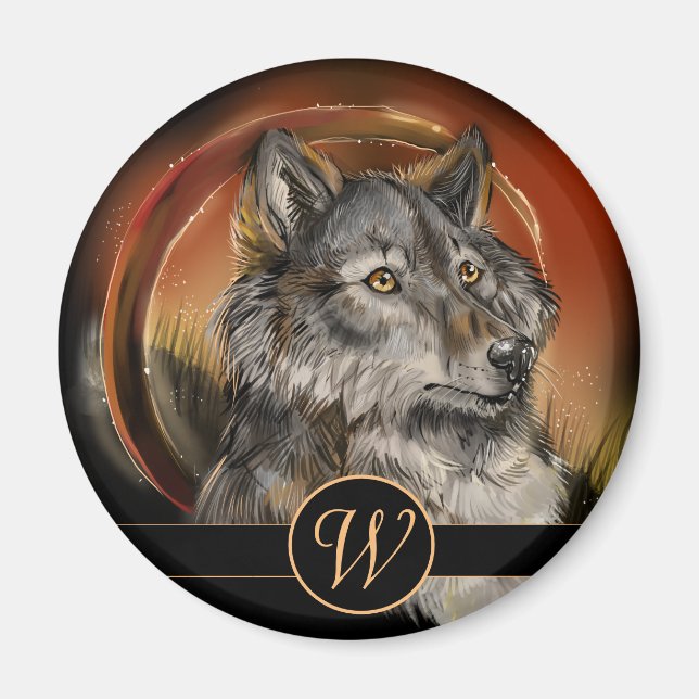 Golden Gaze-Varg Magnet (Framsidan)