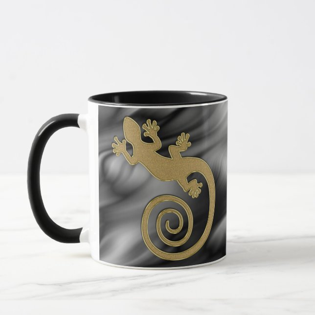 Golden Gecko | 2 x | vinkara svarta Mugg (Vänster)