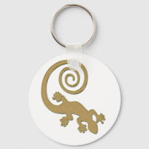 Golden Gecko gör en egen bakgrund Nyckelring
