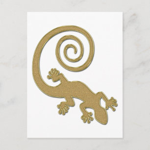 Golden Gecko gör en egen bakgrund Vykort