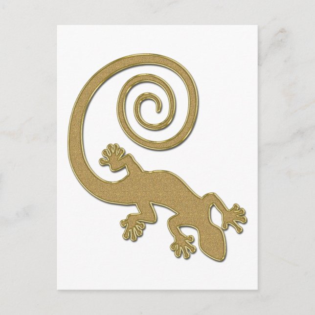 Golden Gecko | gör en egen bakgrund Vykort (Framsida)