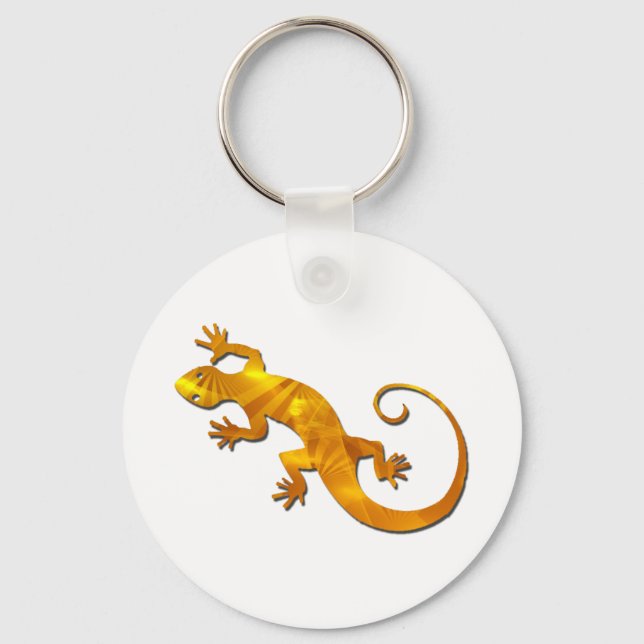 Golden Gecko Keychain Nyckelring (Framsida)
