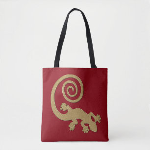 Golden Gecko med Spiral Svan Tygkasse