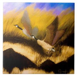 Golden Geese Kakelplatta