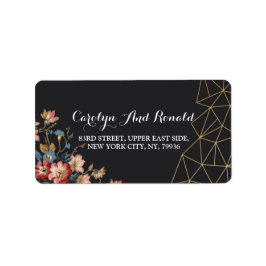 Golden Geometric Adressetikett
