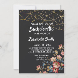 Golden Geometric bachelor Inbjudningar