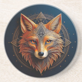 Golden Geometric Fox Underlägg
