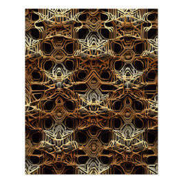 Golden Geometric Labryrinth Perfect Poster