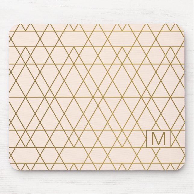 Golden Geometric Linjer Musmatta (Framsidan)