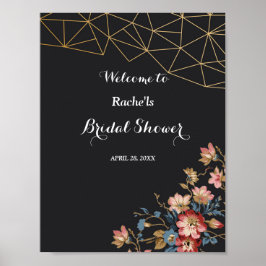 Golden Geometric Möhippa Poster