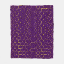 Golden Geometric Pattern Fleecefilt