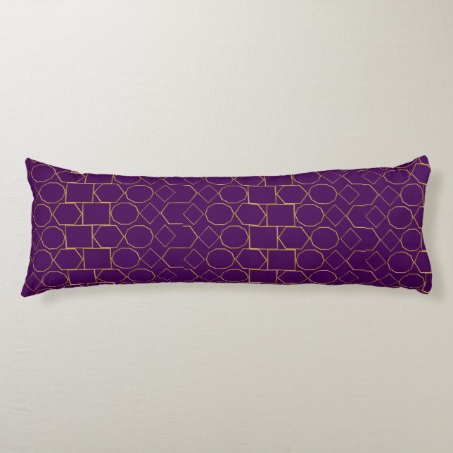 Golden Geometric Pattern Kroppskudde (Framsidan)