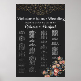 Golden Geometric Poster