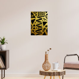 Golden Geometry: A Modern Glow Poster