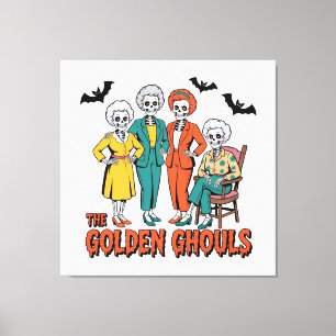 Golden Ghouls Girls'Halloween Canvastryck