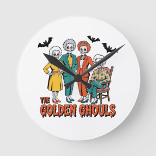 Golden Ghouls Girls'Halloween Rund Klocka