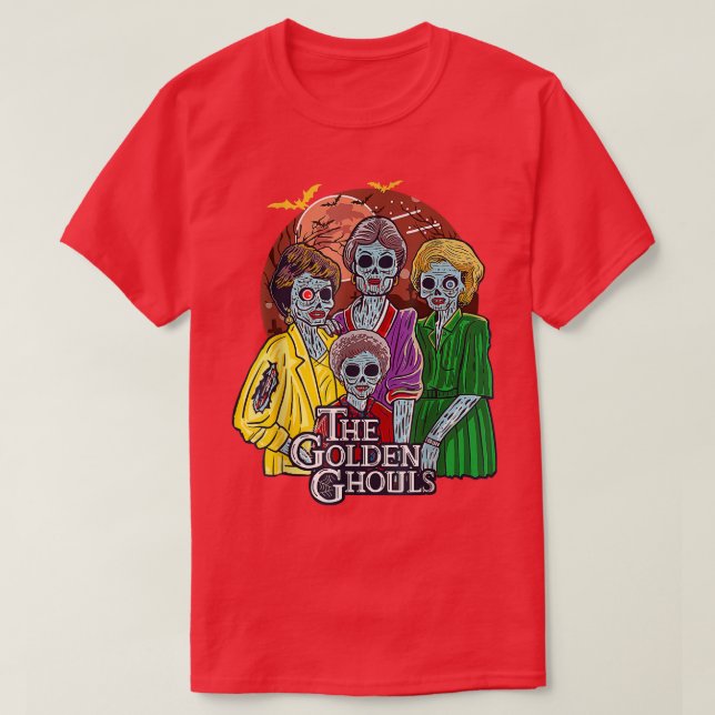 Golden Ghouls Halloween T 276 T Shirt (Design framsida)