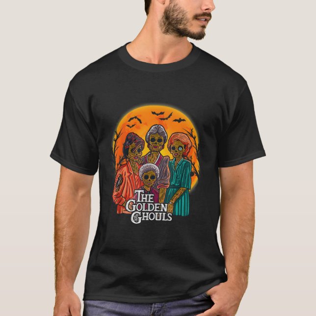 Golden Ghouls Halloween T Shirt (Framsida)