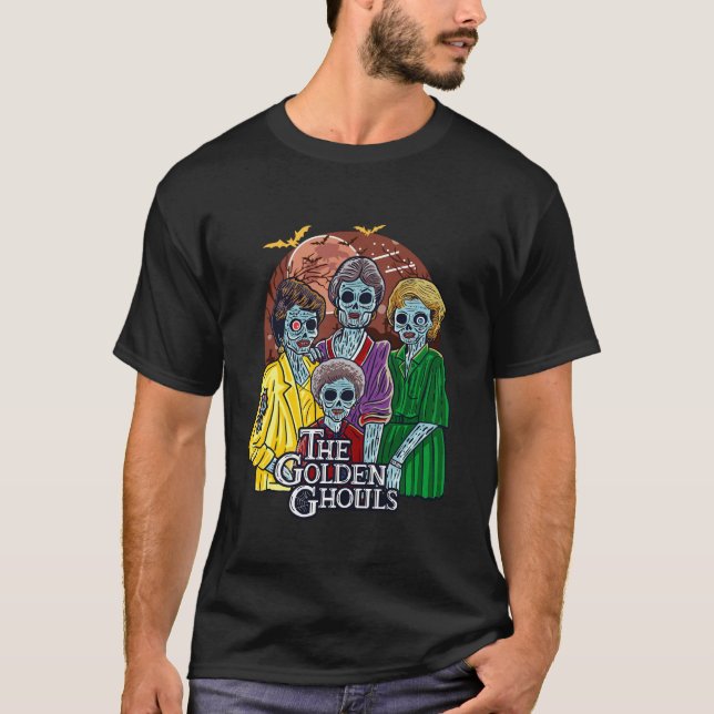 Golden Ghouls Halloween T Shirt (Framsida)