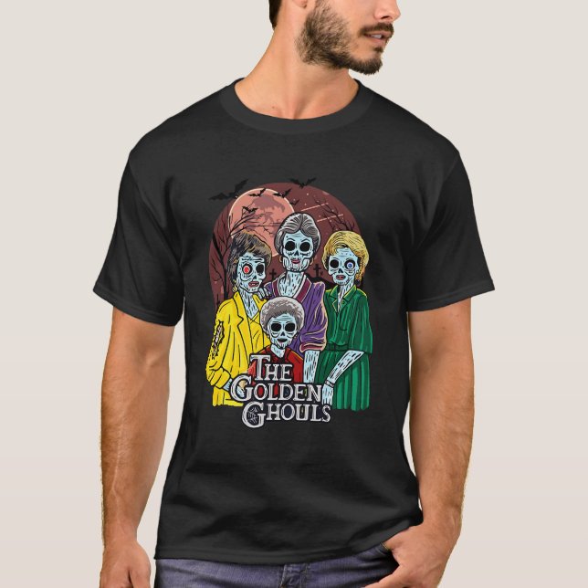 Golden Ghouls Halloween T Shirt (Framsida)
