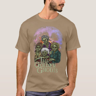 Golden Ghouls Halloween Zombie Illustration Ar T Shirt