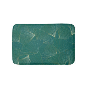 Golden Ginkgo Lövs Art Deco Badrumsmatta