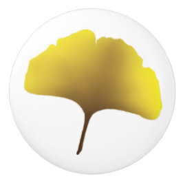 Golden Ginko knob Knopp