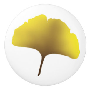 Golden Ginko knob Knopp