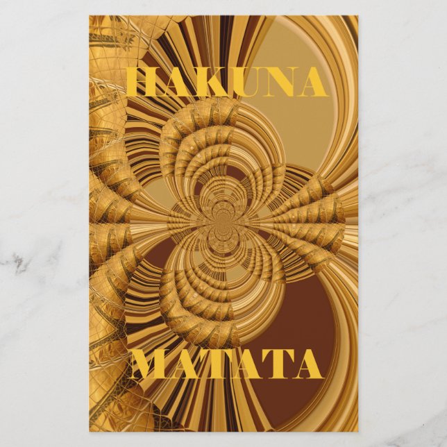 Golden Giraffe Art Print Brevpapper (Framsida)