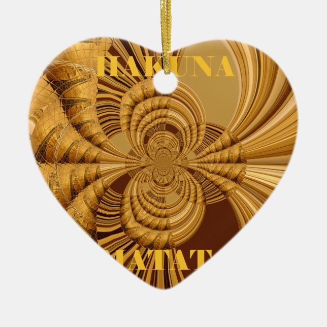 Golden Giraffe Art Print Julgransprydnad Keramik (Framsidan)