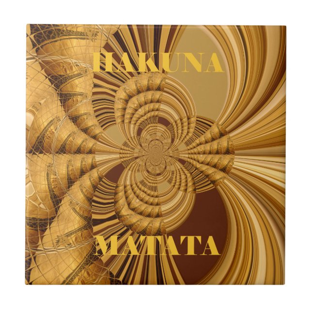 Golden Giraffe Art Print Kakelplatta (Framsidan)