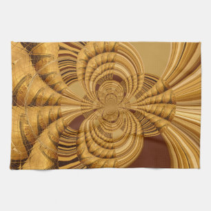 Golden Giraffe Art Print Kökshandduk