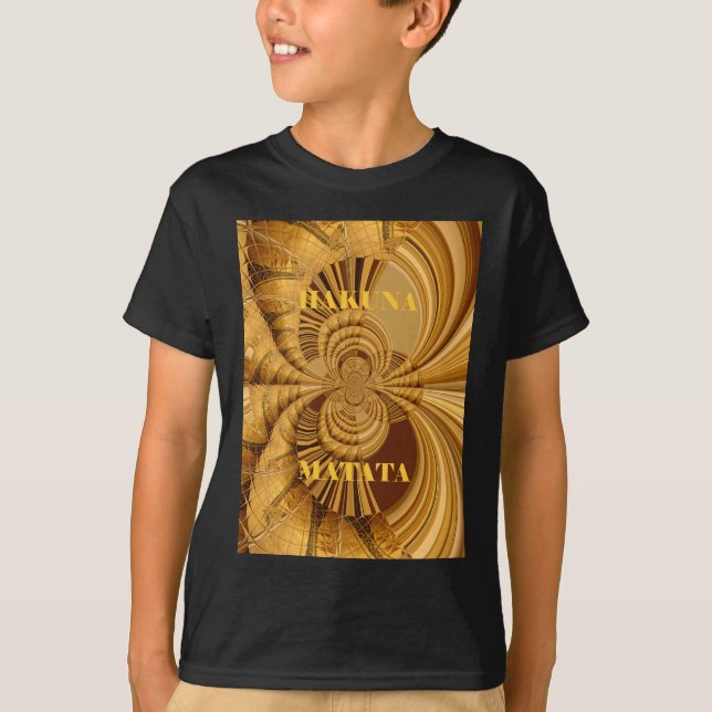 Golden Giraffe Art Print T-shirt (Framsida)