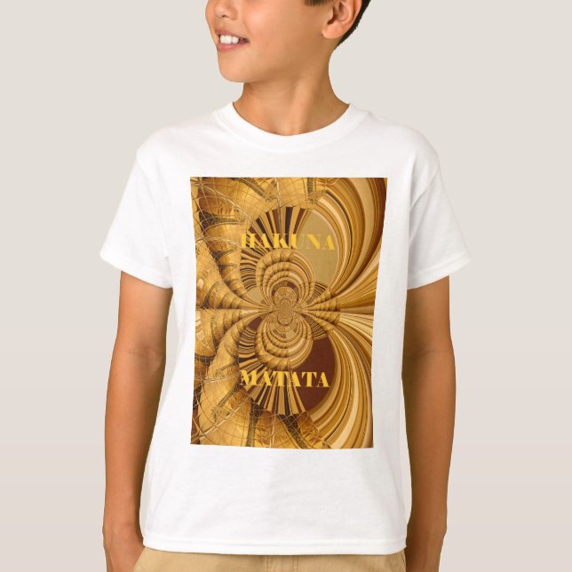 Golden Giraffe Art Print Tee Shirt (Framsida)