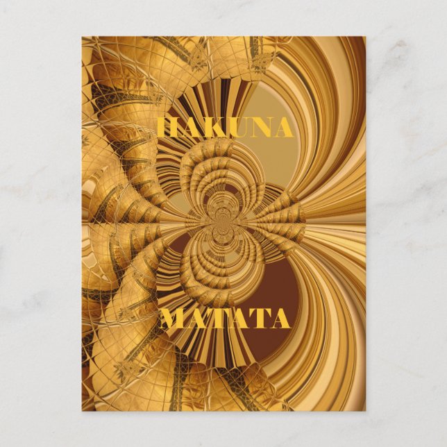 Golden Giraffe Art Print Vykort (Framsida)