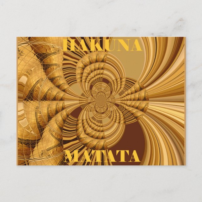 Golden Giraffe Art Print Vykort (Framsida)