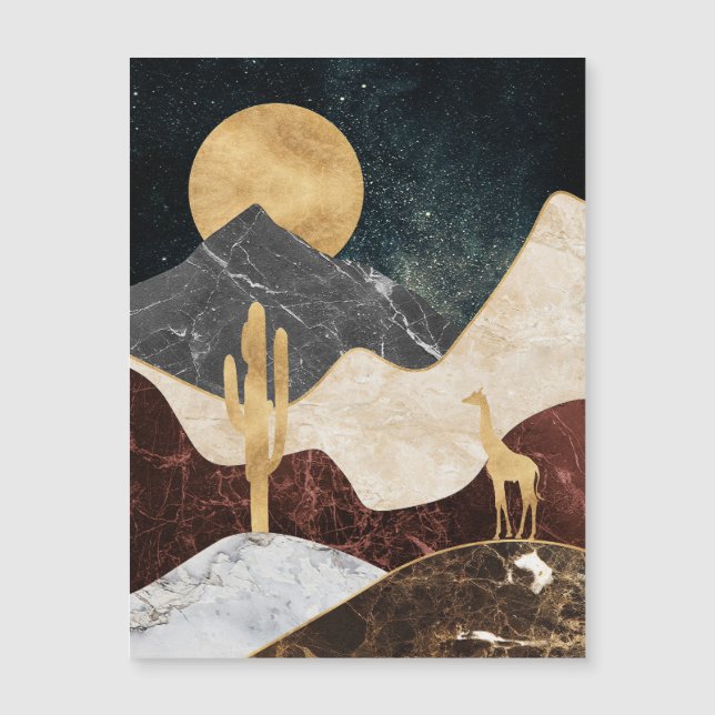 Golden Giraffe Desert Landscape & Marble Mountain (Framsida)