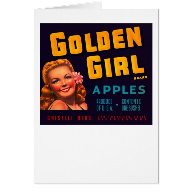 Golden Girl Apples Hälsningskort (Framsidan)