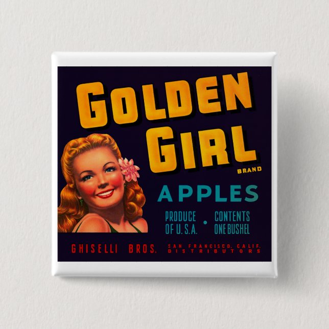Golden Girl Apples Knapp (Framsida)