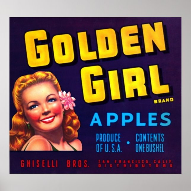 Golden Girl Apples Poster (Framsidan)