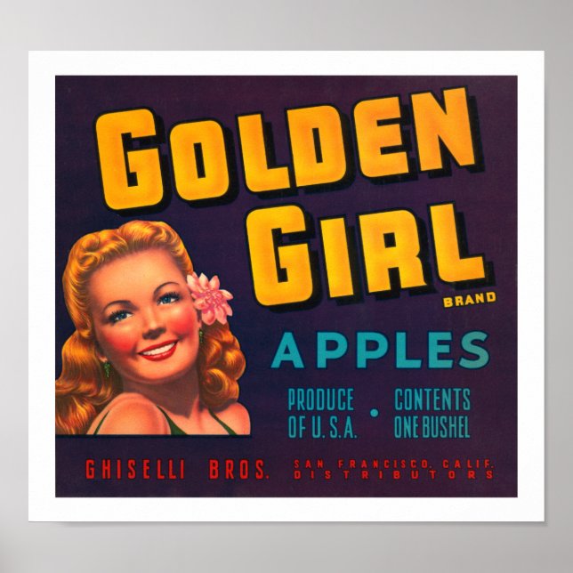 Golden Girl Apples Poster (Framsidan)