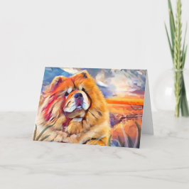 GOLDEN GIRL Chow Art Card Helgkort