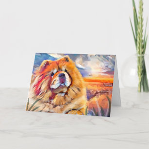 GOLDEN GIRL Chow Art Card Helgkort