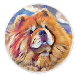 GOLDEN GIRL Chow Ceramic pull Knopp